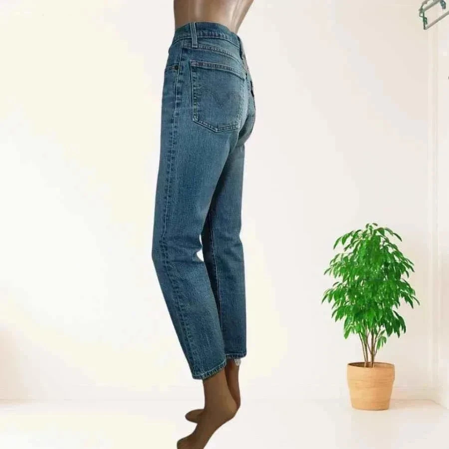 Levi's premium 501 - straight crop-snit - hoge taille - rekbaar - zeer goede staat – photo 4